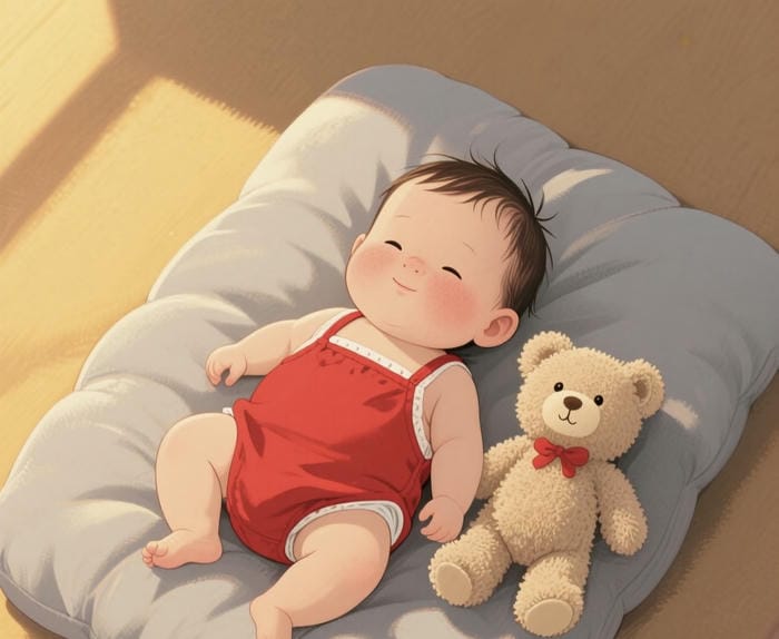 Ảnh em bé chibi đang ngủ say