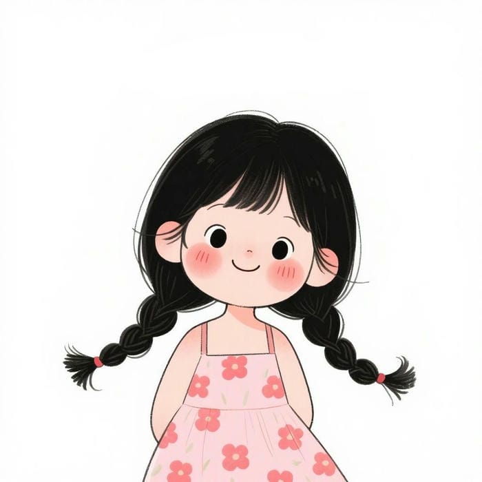 Ảnh hoạt hình dễ thương em bé chibi