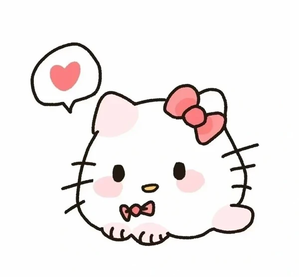 Ảnh sticker Hello Kitty messenger dễ thương