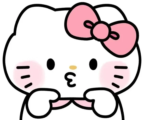 Ảnh sticker Hello Kitty nhắn tin đáng yêu