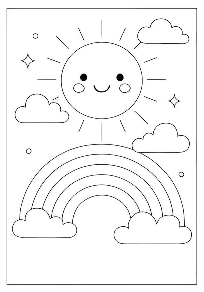 Bức tranh ông mặt trời cực đẹp cho bé