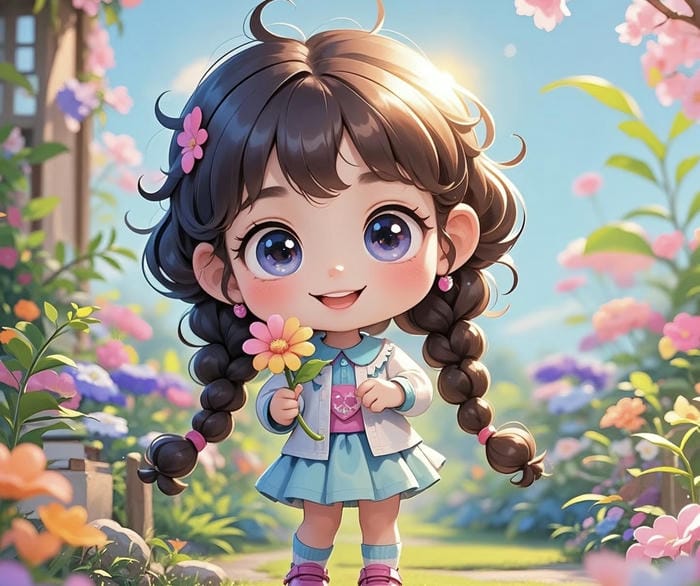 Hình ảnh dễ thương em bé chibi