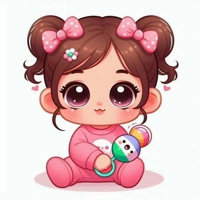 Hình em bé chibi đơn giản