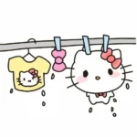 Hình sticker Hello Kitty messenger đáng yêu