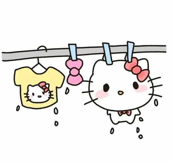 Hình sticker Hello Kitty messenger đáng yêu