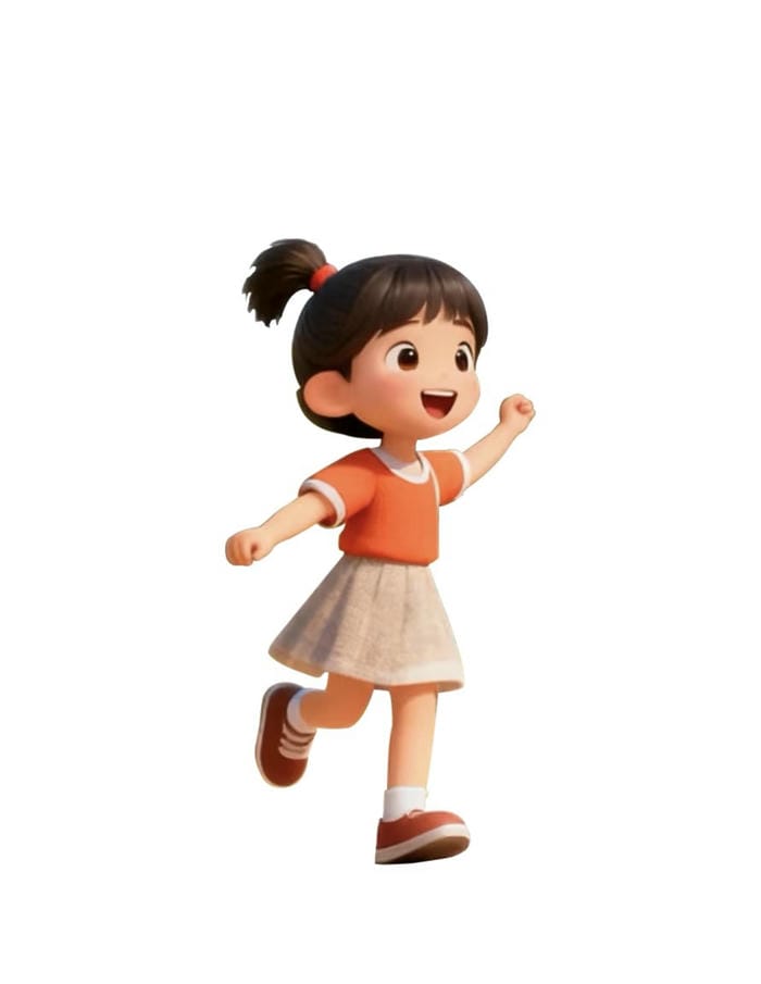 Hình tạo dáng em bé chibi ngộ nghĩnh