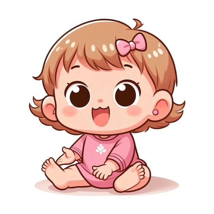 Nhân vật chibi bé đáng yêu xỉu
