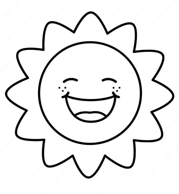 Ông mặt trời vui cười cho bé tô màu