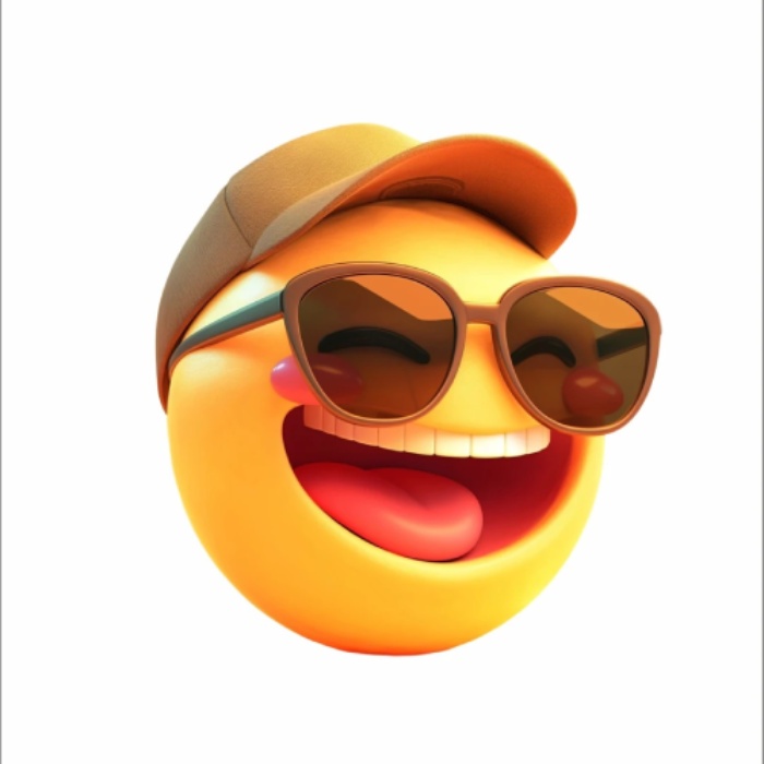 Phong cách chat nhẹ nhàng sticker mặt cười