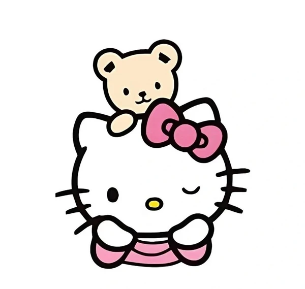 Sticker Hello Kitty messenger xinh xắn