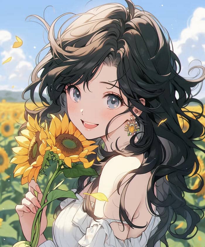 ảnh anime cánh đồng vàng