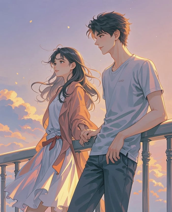 ảnh anime hoàng hôn