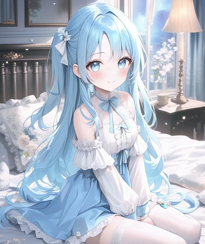 ảnh anime màu xanh dương