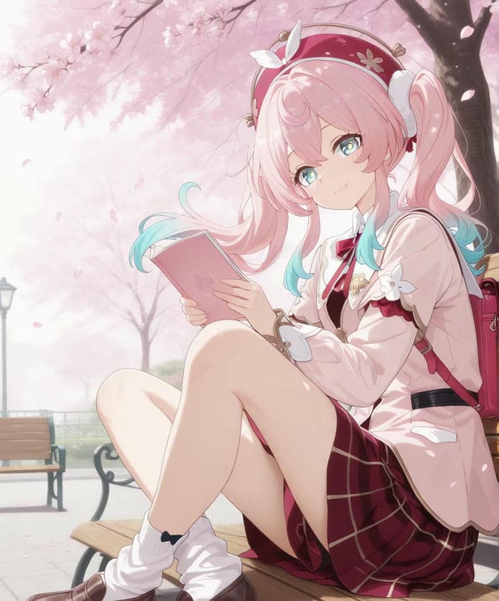 ảnh anime nở rộ hoa anh đào