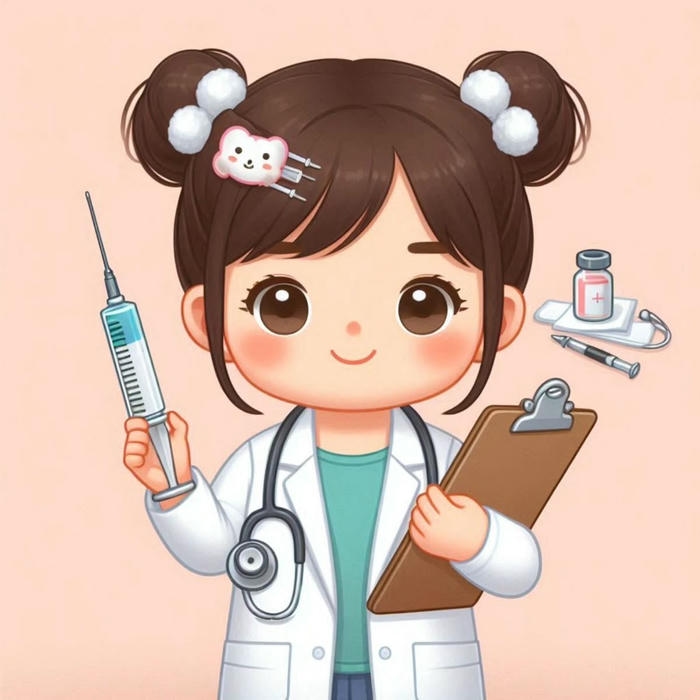 ảnh bác sĩ chibi cute nhẹ
