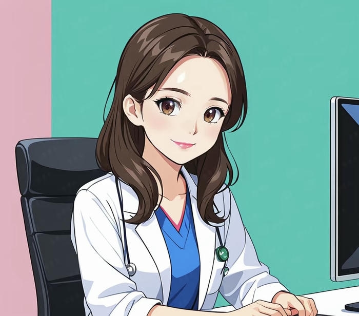 ảnh bác sĩ chibi nhẹ nhàng xinh