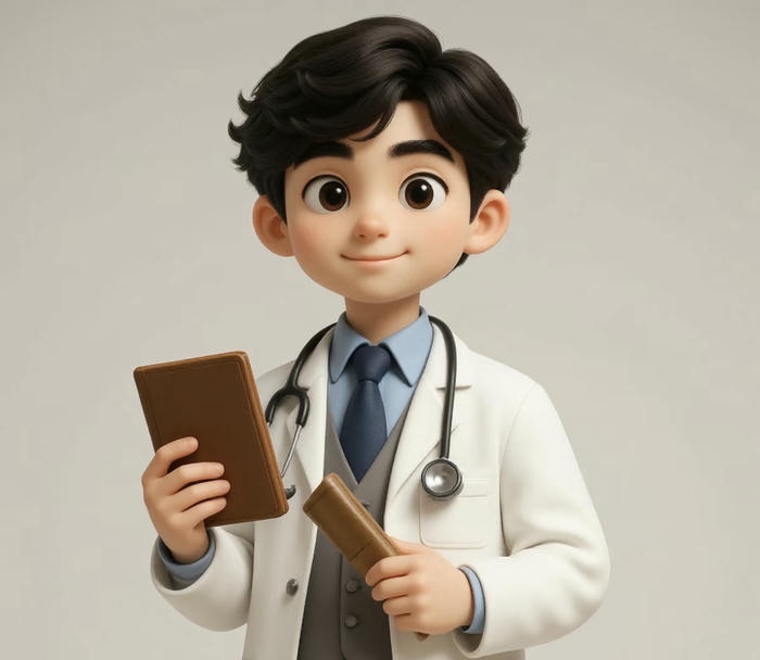 ảnh bác sĩ chibi xinh đẹp nhẹ