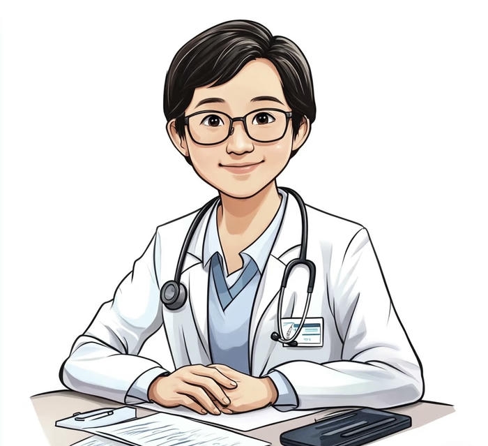 ảnh chibi bác sĩ phong thái hiền