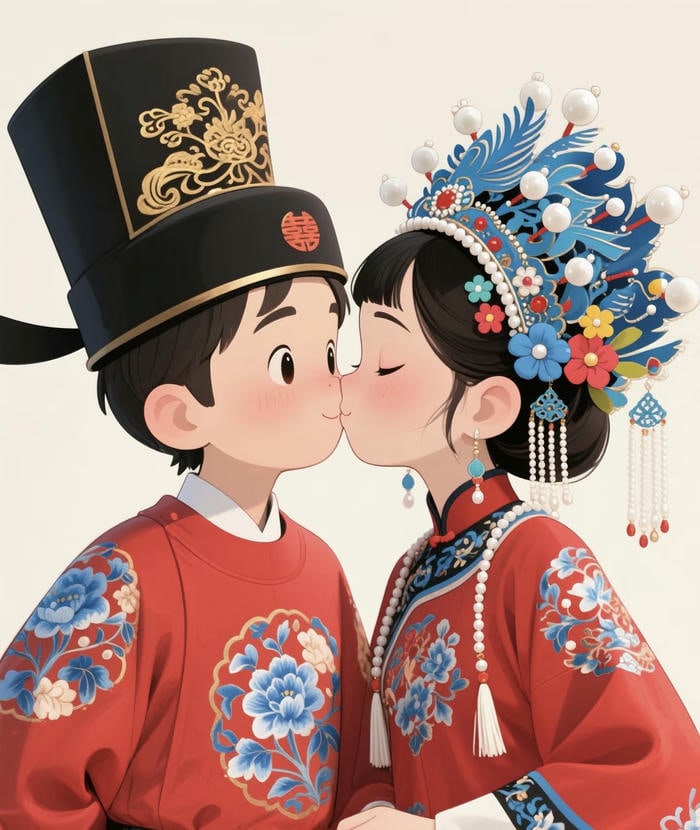 ảnh chibi cưới ngọt ngào