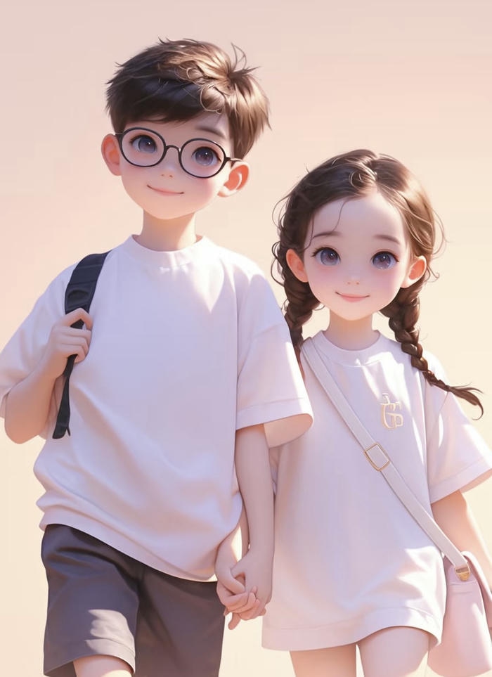 ảnh chibi đôi hạnh phúc