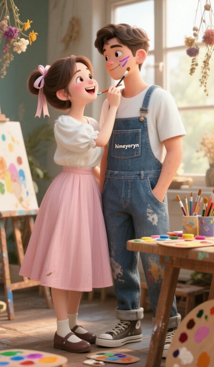 ảnh chibi đôi nhí nhảnh