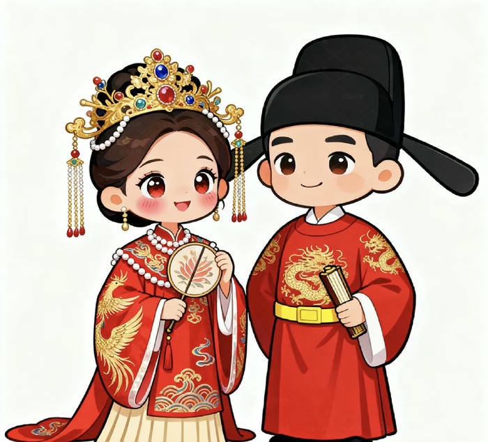 ảnh cưới chibi dễ thương