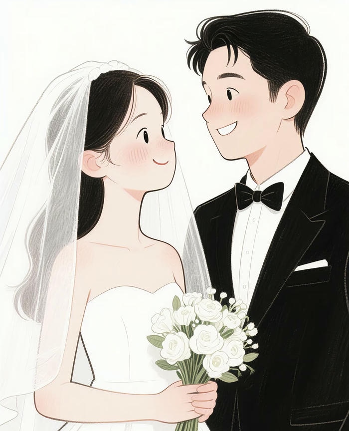 ảnh cưới chibi mùa hè