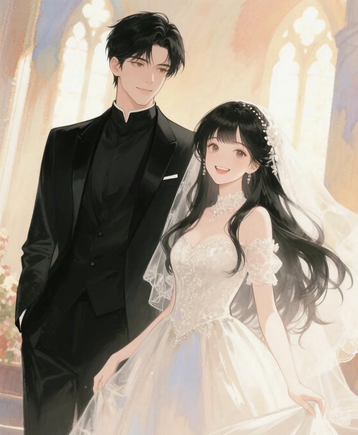 ảnh cưới chibi nhí nhảnh