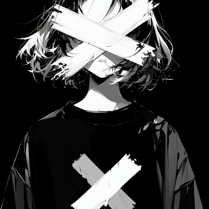 ảnh đen trắng avatar tạo hình buồn