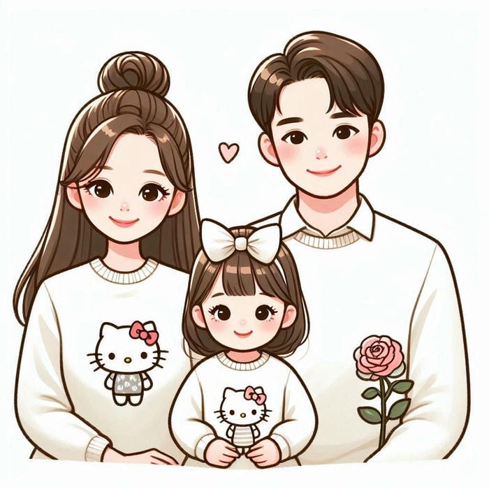 ảnh gia đình chibi cực đẹp sum vầy