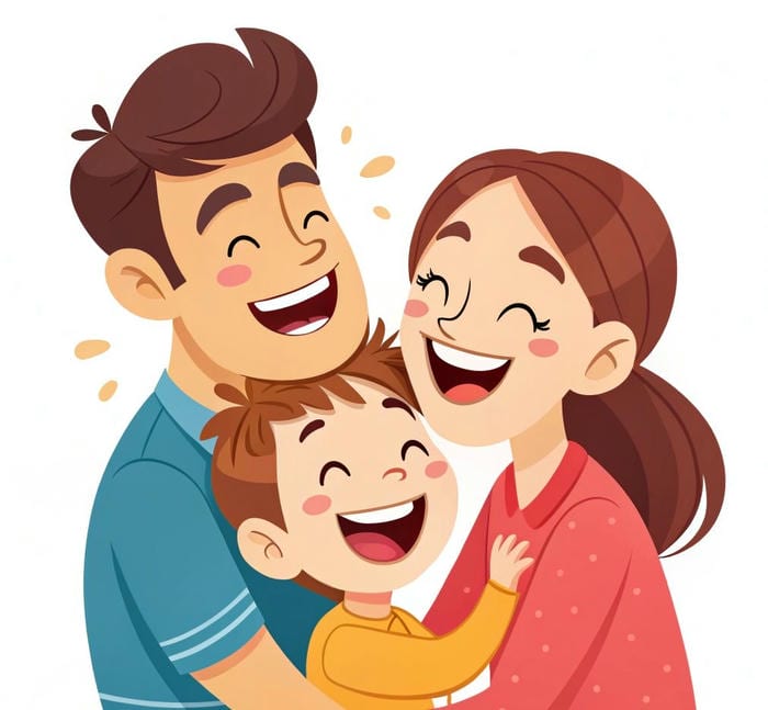 ảnh gia đình chibi cute hết nấc