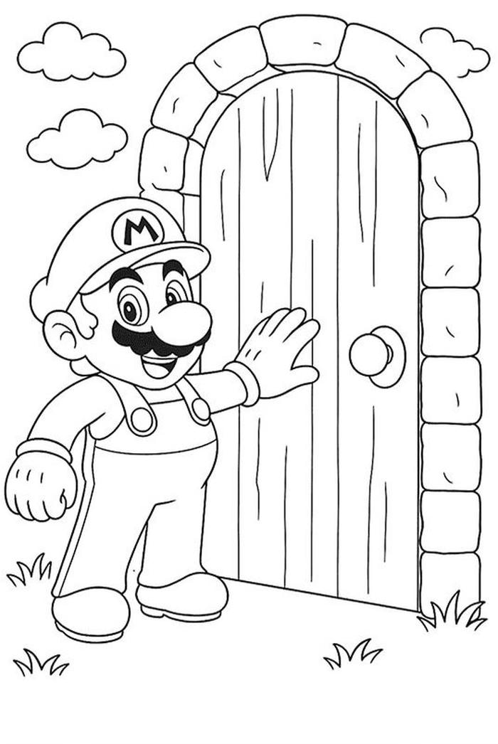 ảnh mario tranh minh họa để tô