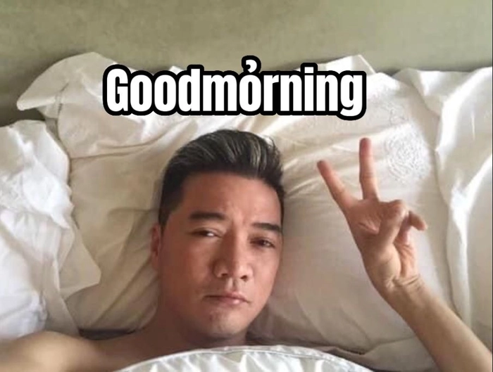 ảnh meme chúc buổi sáng hài hước đầy năng lượng
