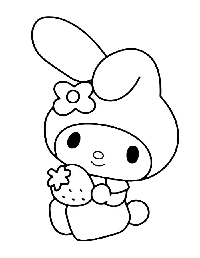 ảnh tập tô My Melody ngộ nghĩnh đáng yêu