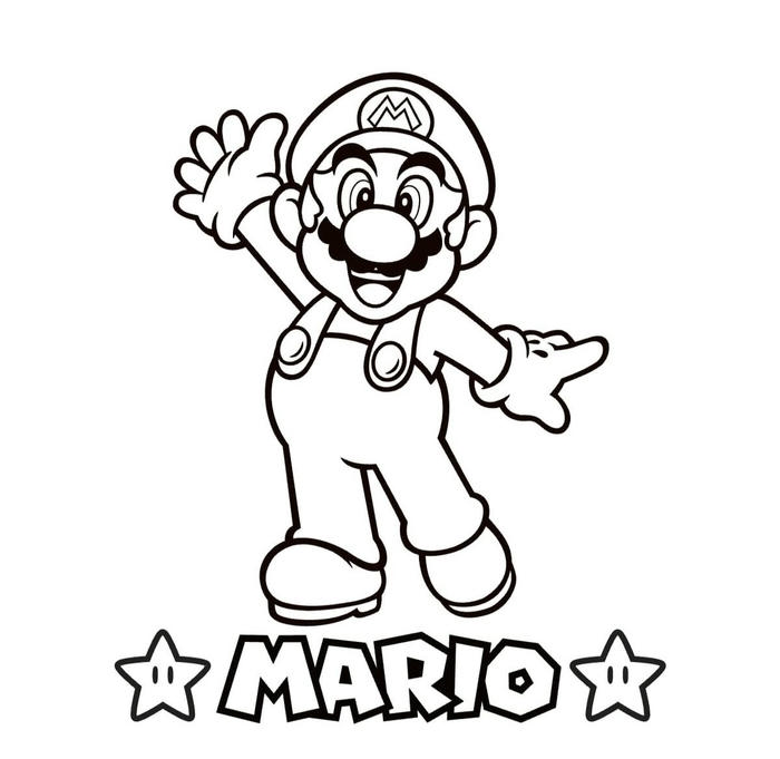 ảnh tô màu mario nhân vật game nhiều thế hệ