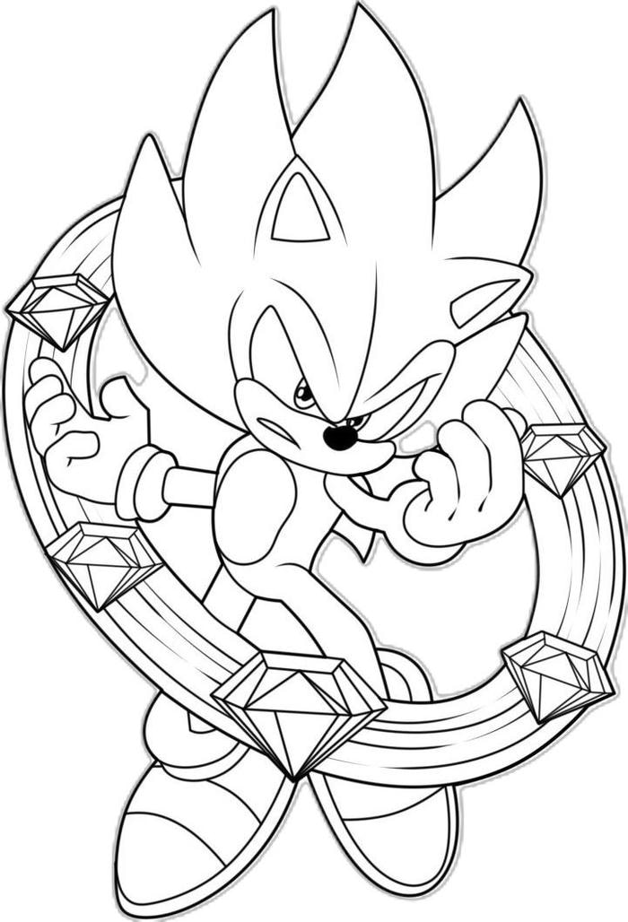 ảnh tô màu sonic hoạt hình cuốn hút