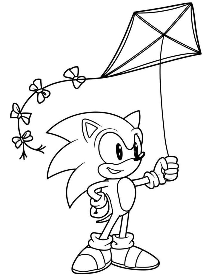 ảnh tô màu sonic linh lợi tháo vát