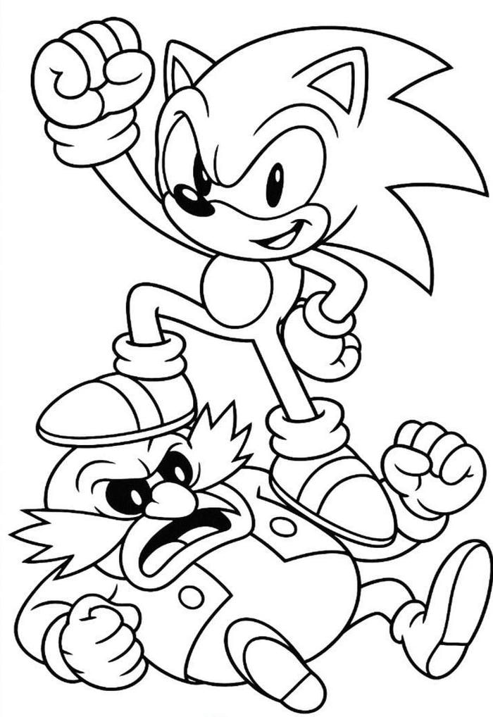 ảnh tranh tô màu sonic hình thể rõ ràng