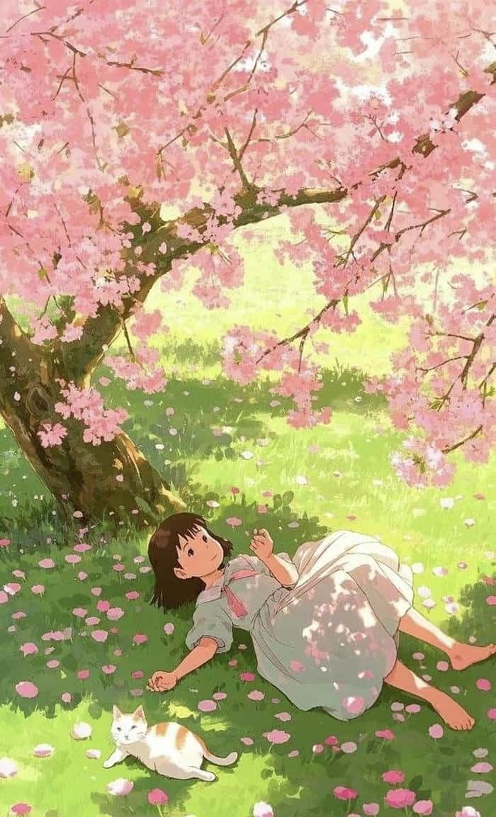 anime dưới mưa hoa anh đào