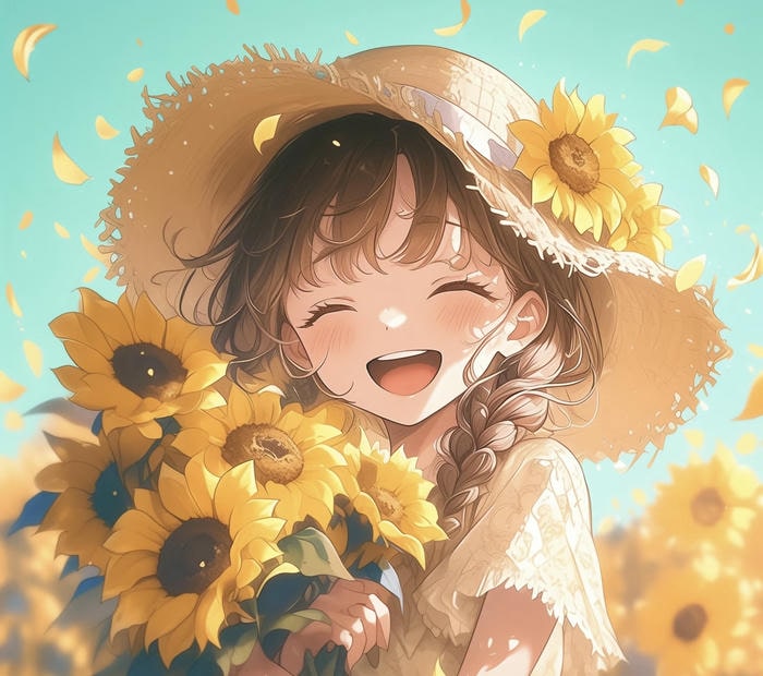 anime hoa hướng dương đẹp