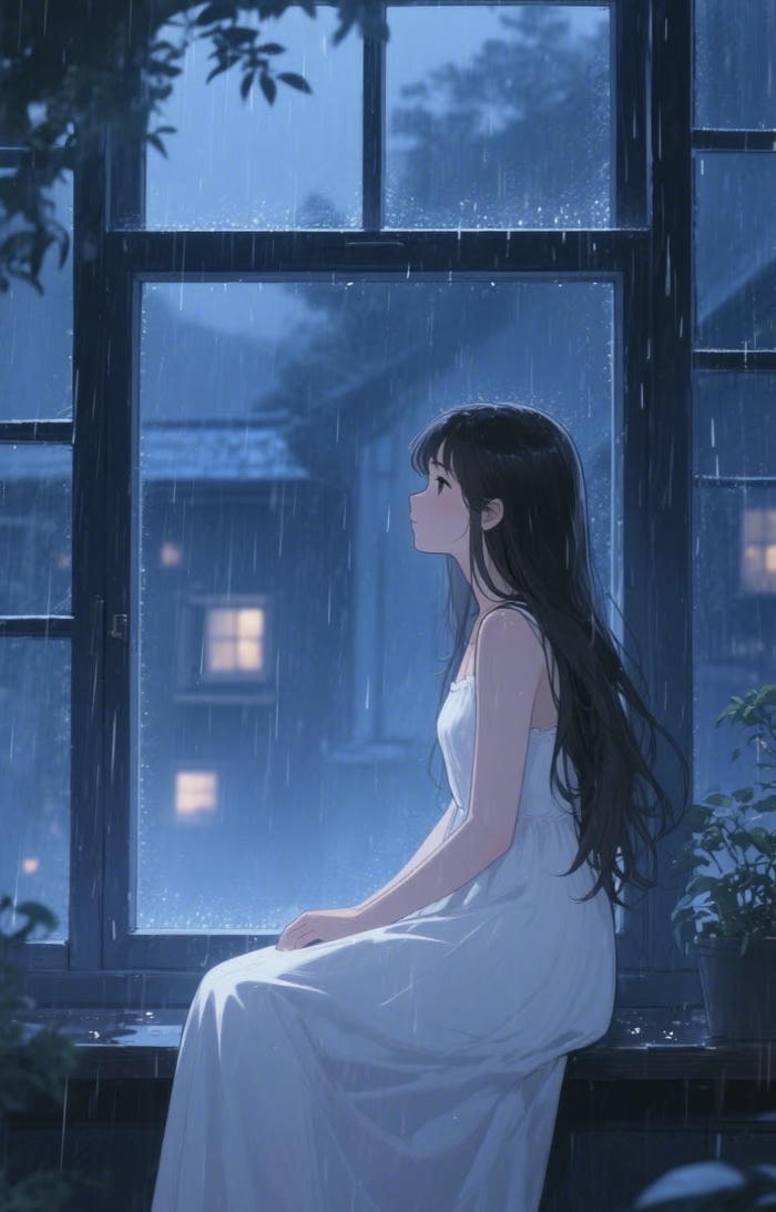 anime lặng lẽ dưới mưa