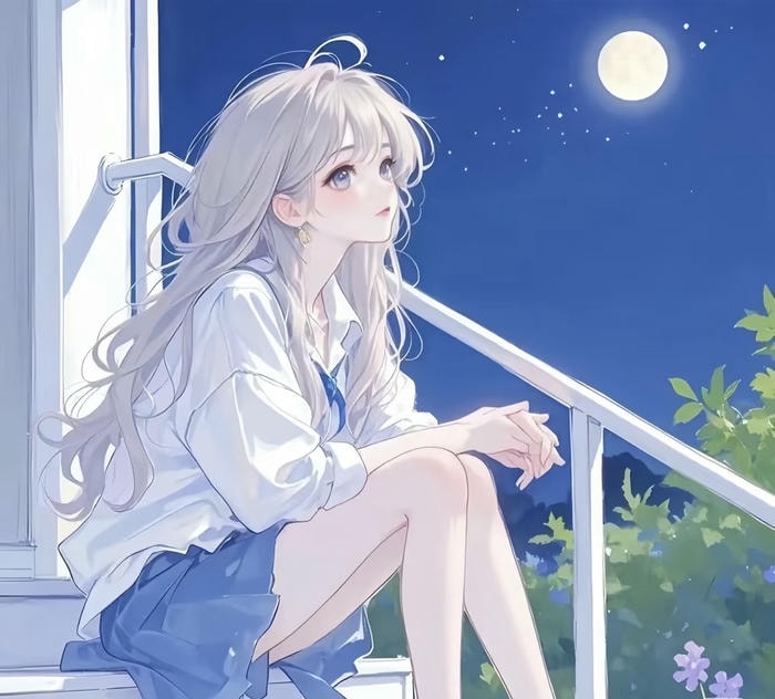 anime nền màu xanh