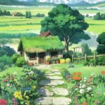 anime nền xanh lá