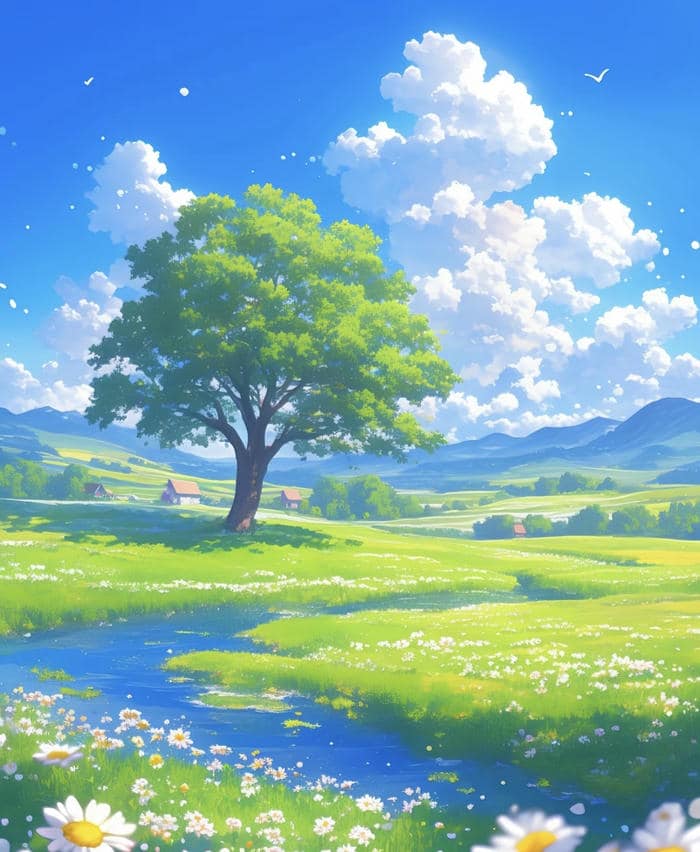 anime tông xanh lá nhạt