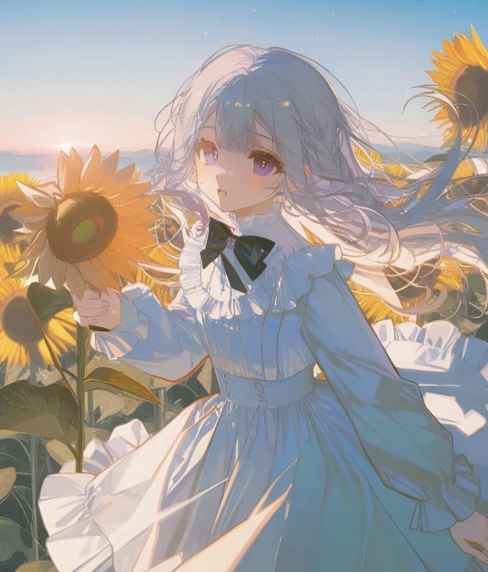 anime trong nắng hướng dương