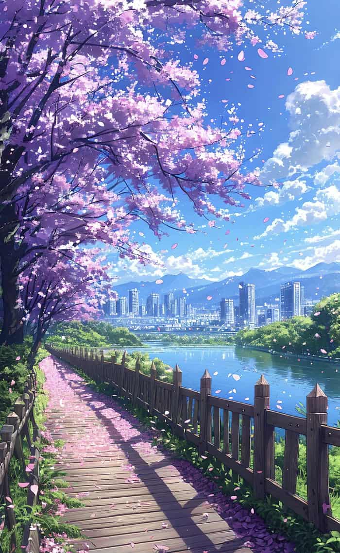 anime trong sắc hồng anh đào