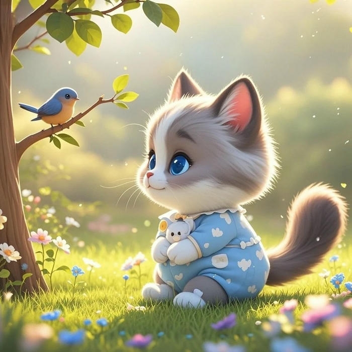 avatar mèo vô tri tạo hình meme