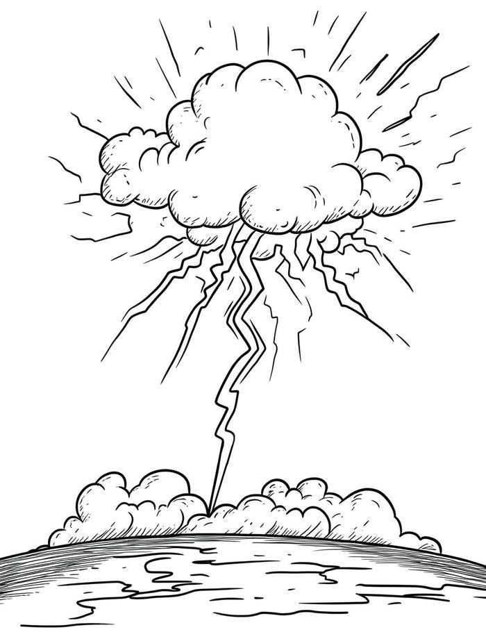 bản tô màu đám mây sáng tạo nhẹ