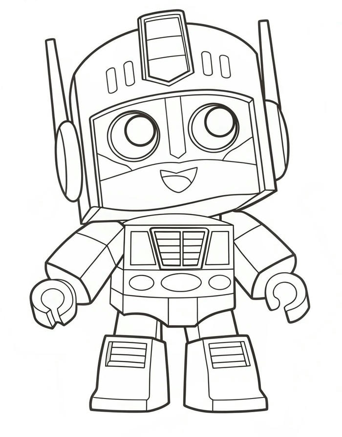 bản tranh tô robot ngộ nghĩnh cho trẻ