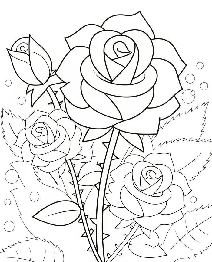 bản vẽ hoa hồng trắng nền